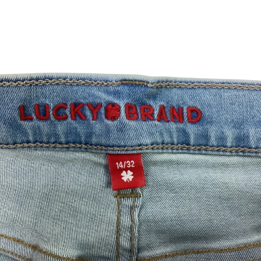 Lucky Brand Sweet Crop Jeans Mid Rise‎ Advanced Stretch Light Wash 14/32 NWT